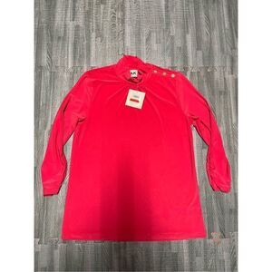 Anne Klein Women's 3/4 Sleeve Blouse Viva Magenta Size XS